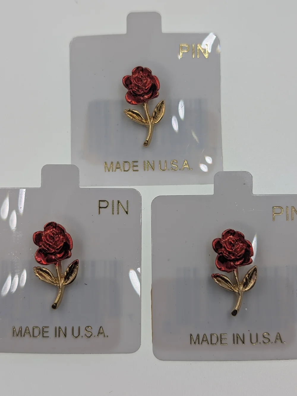 6pk Sorority Rose Pins American Beauty Phi Sigma Sigma AOII Bid Day Favors 0424